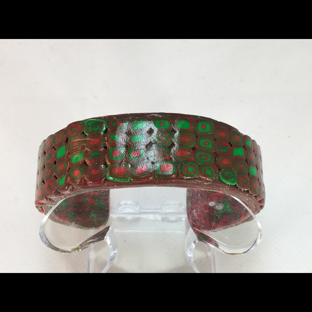 Handmade Polymer Clay Bracelet, Handmade Jewelry, Bangle Bracelet